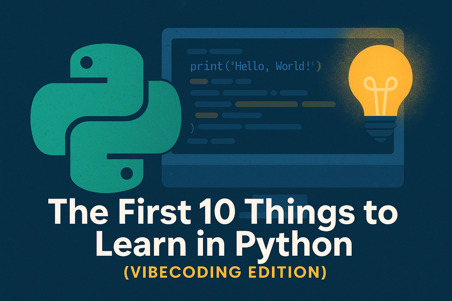 The First 10 Things to Learn in Python (Vibecoding Edition)